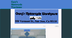 Desktop Screenshot of garysmotorcyclewarehouse.com